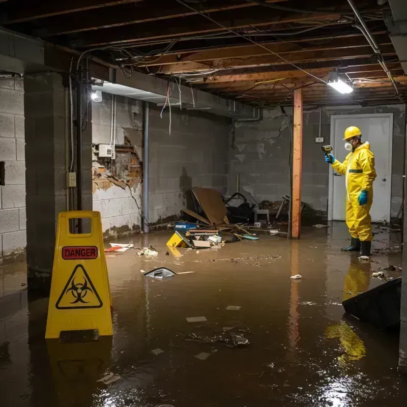 Flooded Basement Electrical Hazard in Osceola, MO Property