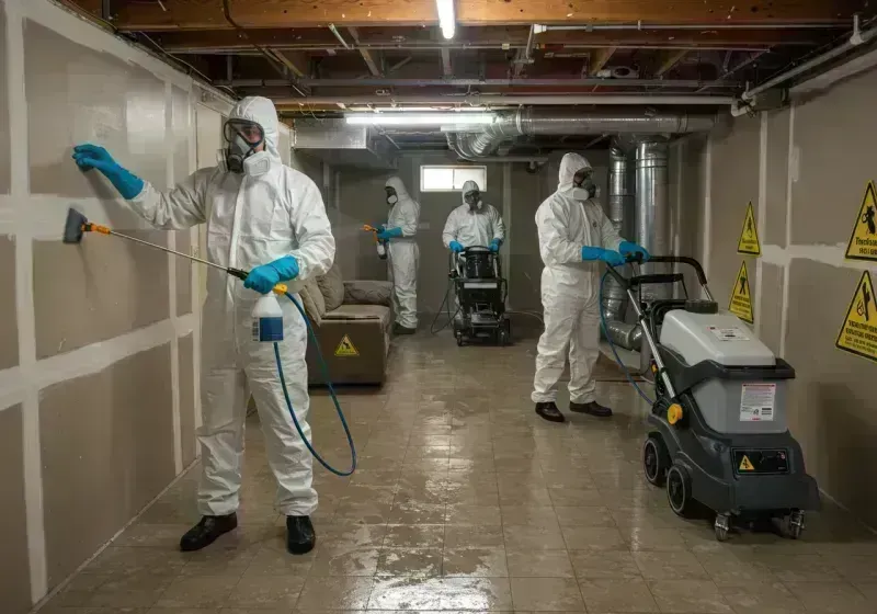 Basement Moisture Removal and Structural Drying process in Osceola, MO